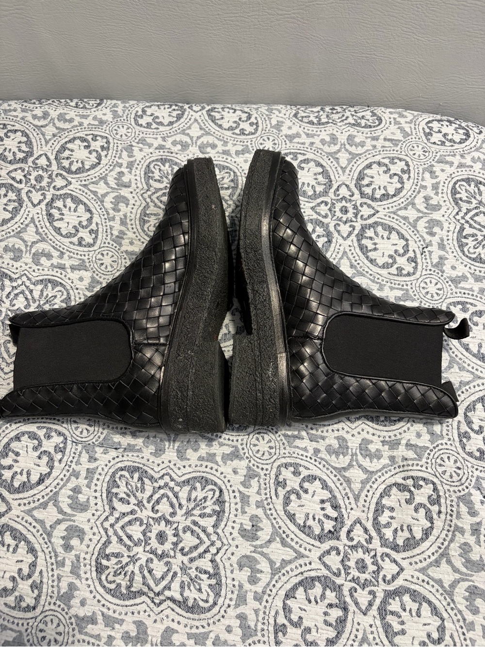 Loeffler Randall Black Woven Platform Chelsea Boots size 9 New - Picture 8 of 11